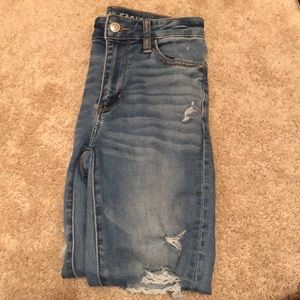 american eagle size 0 ripped jeans